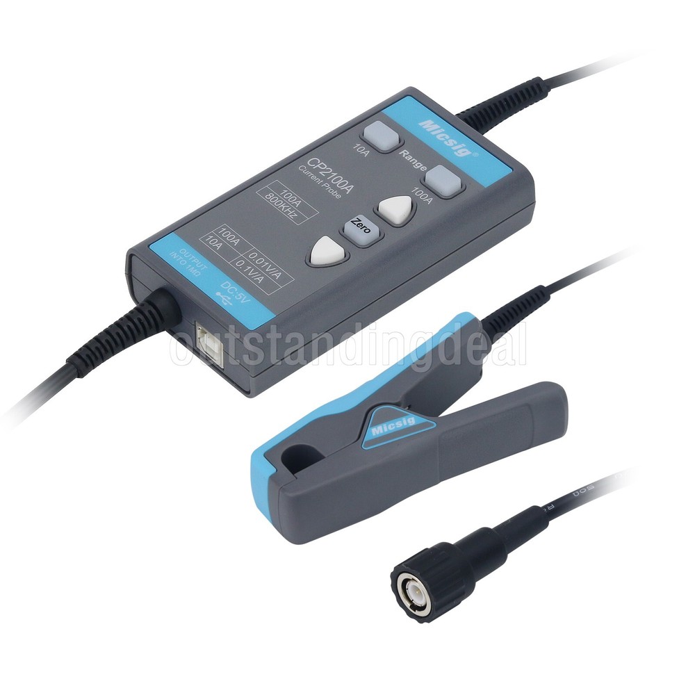 Micsig CP2100A 800KHz 10A/100A AC DC Current Probe for Oscilloscopes ot25