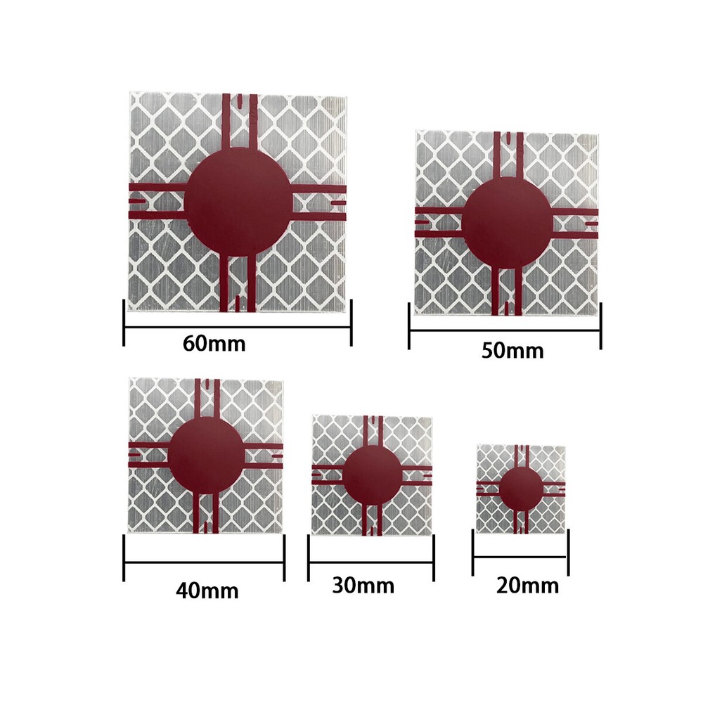 New 100PCS Red solid circle 3M Reflector Sheet Reflective Tape Target All Size