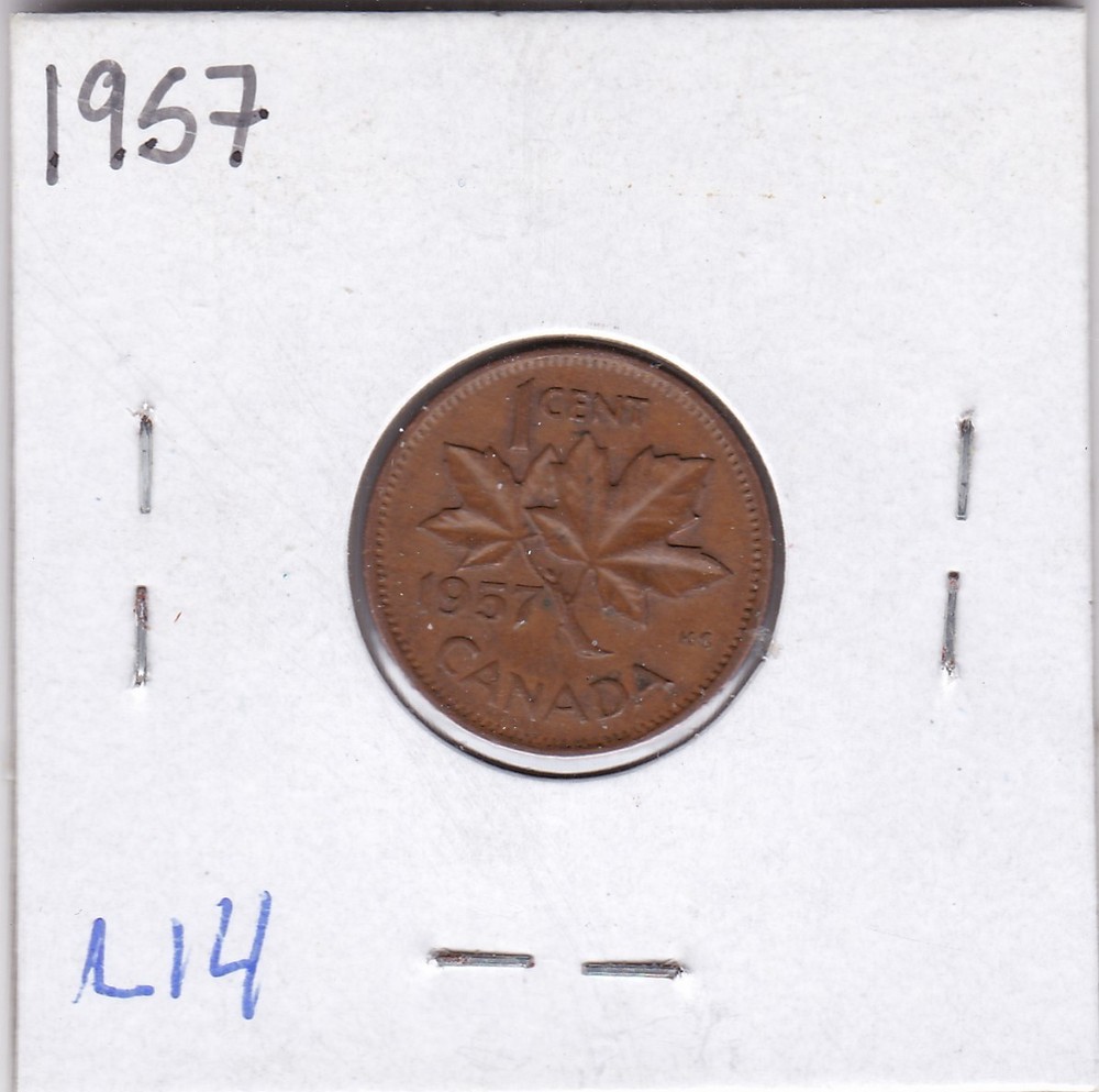 1957 Canada One Cent L14