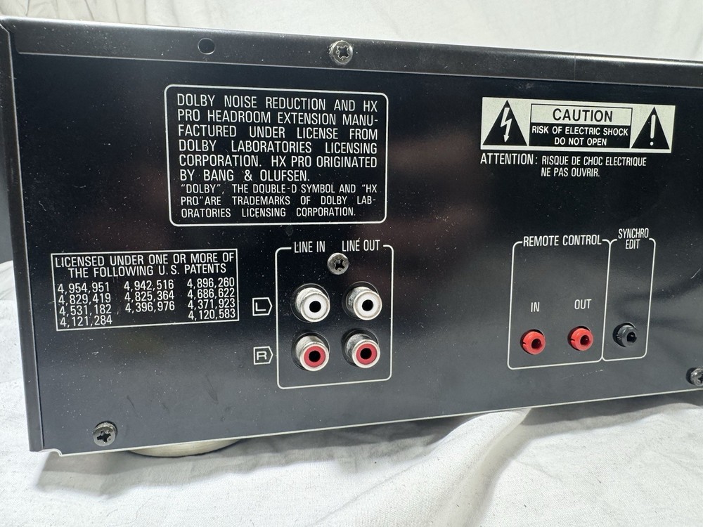 Technics RS-BR465 Stereo Cassette Deck Auto-Reverse Dolby HX Pro-Powers On-As Is