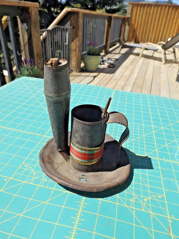 Antique 1800's Miners Light Lamp Lantern