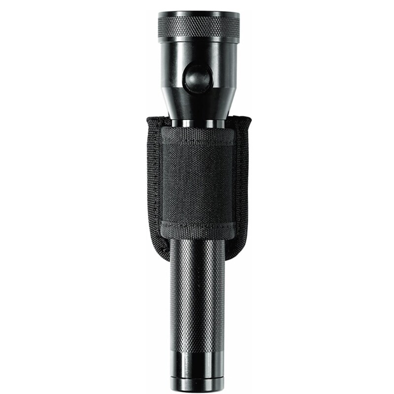 Duty Belt Nylon Weave Flashlight Holster, Fits Standard D Cell Flashlight