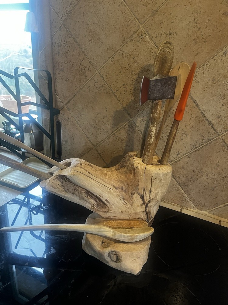 Handmade Olive Ladle Holder