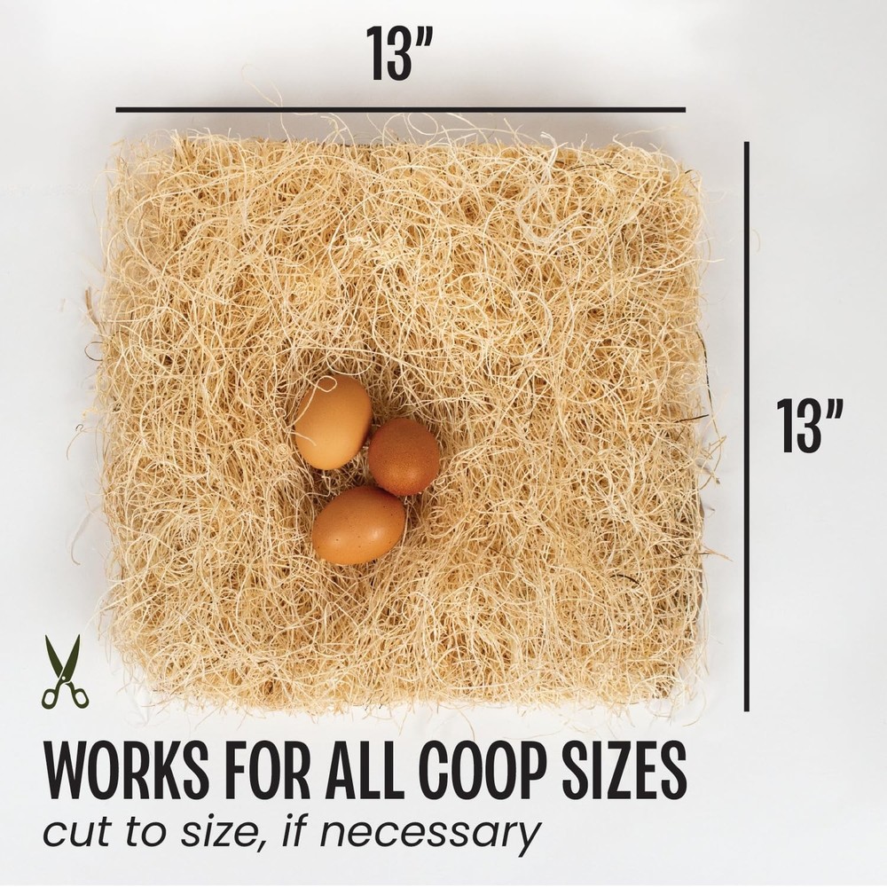 Nesting Pads for Chicken Coops Nest Box Liners 13x13-12 Pack