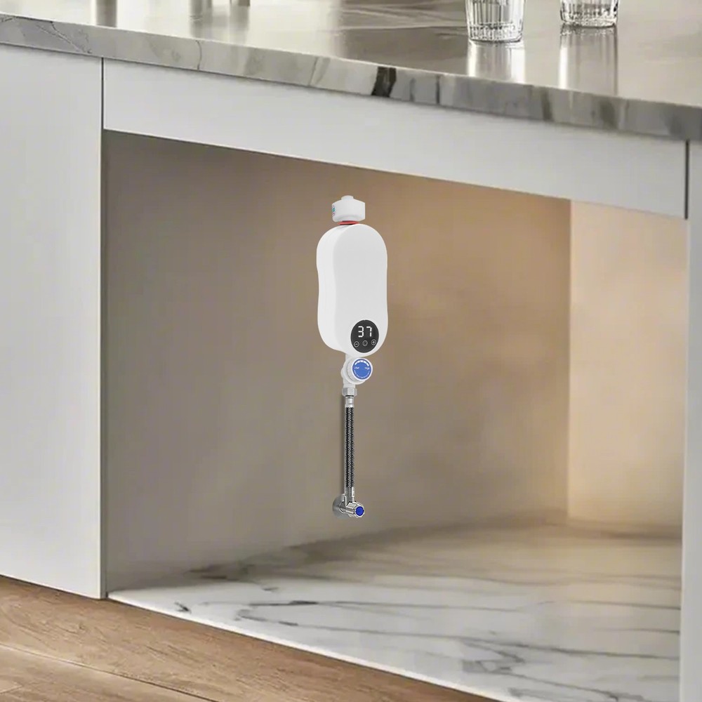 3500W Electric Bathroom Instant Hot Water Heater With Shower Head Wall-mounted