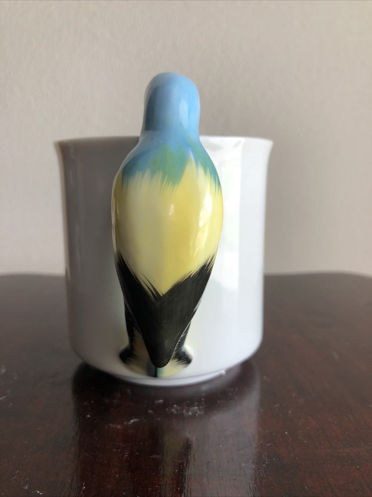 Parrot Macaw Mug Figural Handle Ceramic Coffee Cup 8 Oz