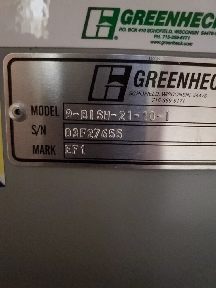 Greenheck 2hp Centrifugal Blower Ventilation