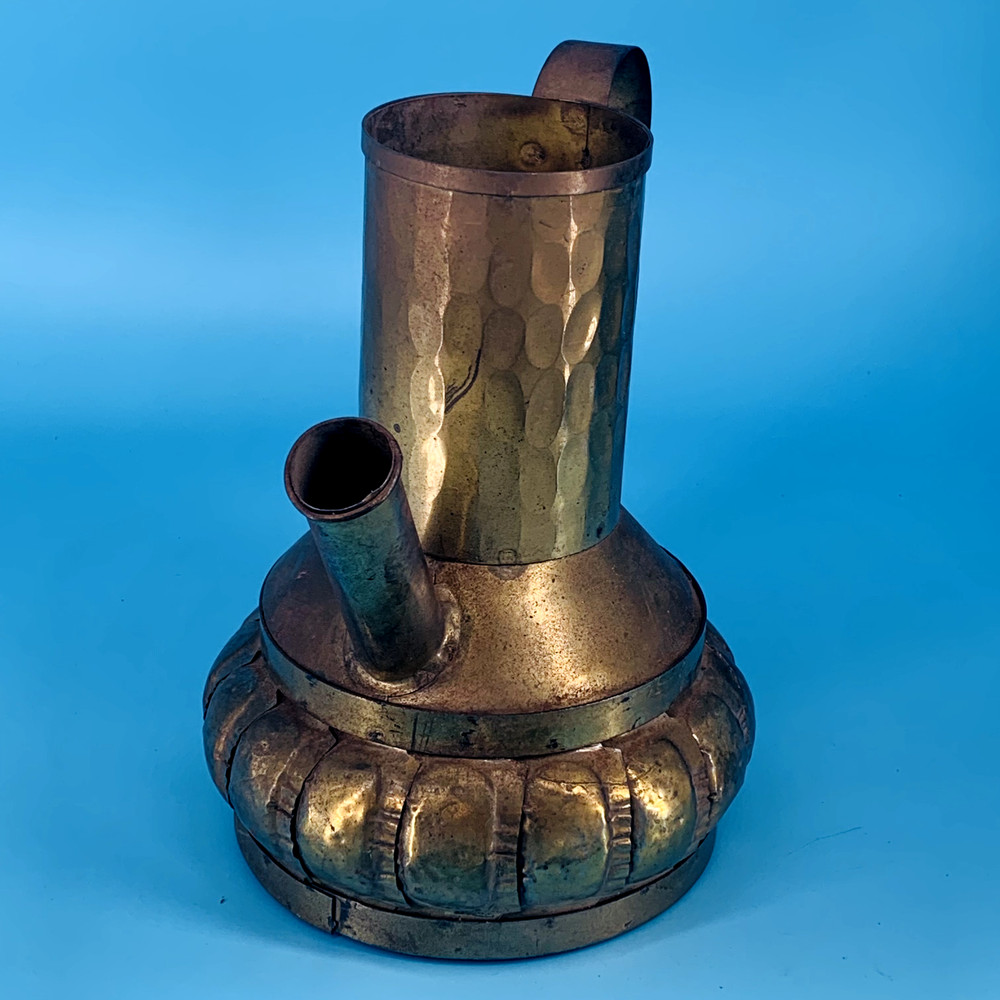Hammered Brass Pitcher 8.5" Vintage