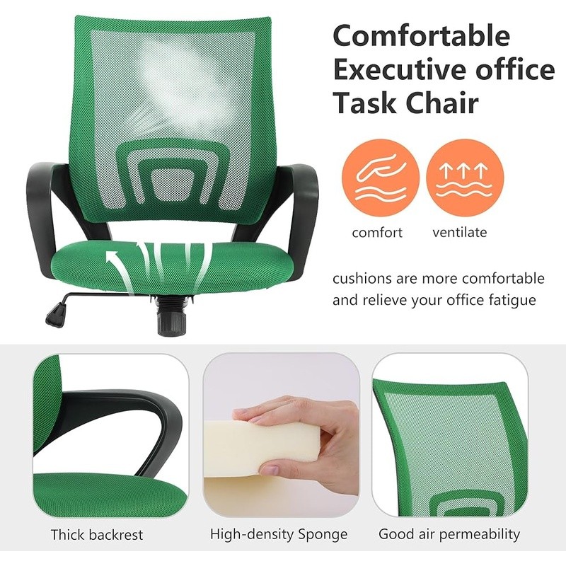 Ergonomic Mesh Office Chair W/ Lumbar Support Adjustable Armrest Rolling Swivel
