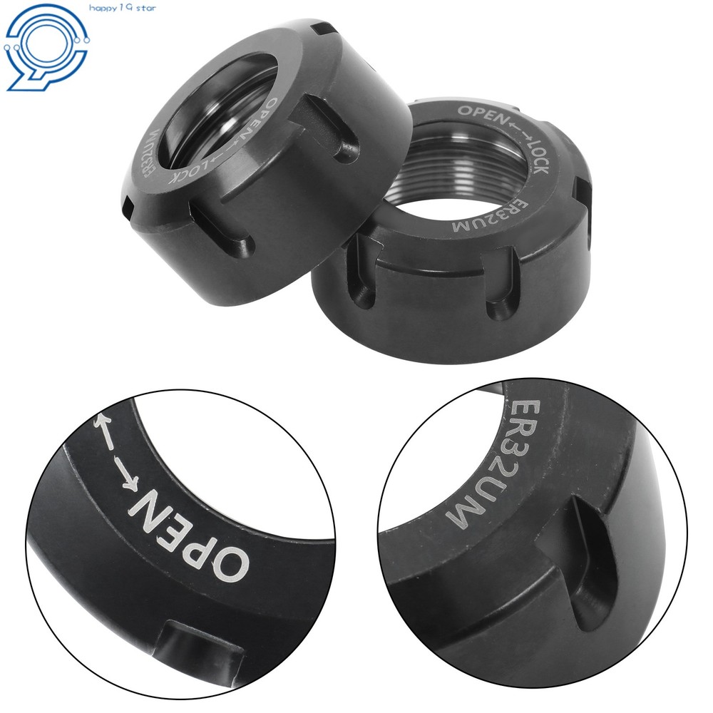 2 Pack ER32UM Collet Nut Set for Precision CNC Tool Holder