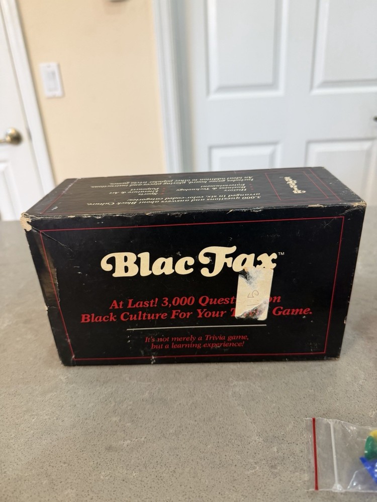 Rare! Blac Fax Trivia Game - Read Description