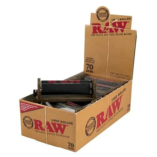 RAW 2 Way Hemp Plastic Rollers Eco Adjustable 70mm 12 Pack