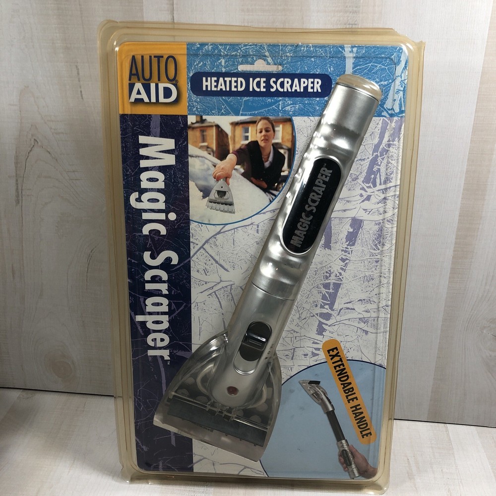 Auto Aid - Heated Ice Scraper "Magic Scraper" Retractable Extendable Handle 18"