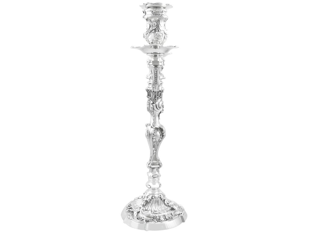 Antique Victorian Sterling Silver Two Light Candelabrum