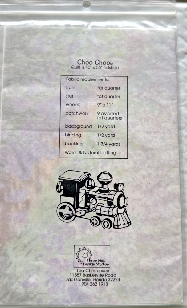 Lisa Christensen Design-Three Kids Design Studio ‘Choo Choo’ Quilt Pattern