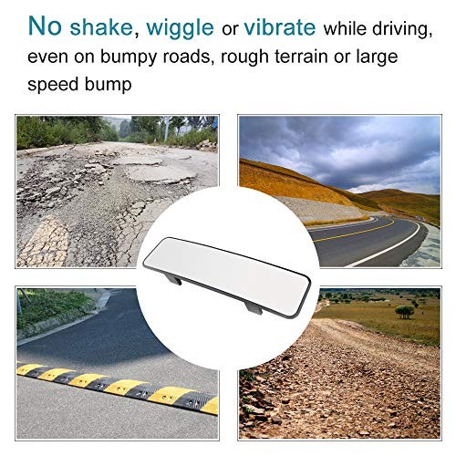Car Rear View Mirror, Clip on Interior Rearview Mirror Panoramic Wide Angle
