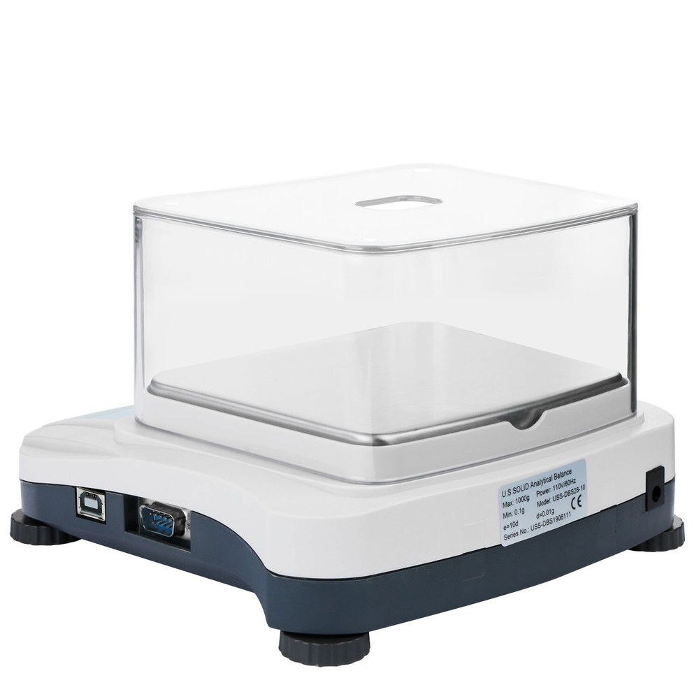 U.S. Solid Analytical Balance 3000 x 0.01 g 10mg Precision Scale RS232 Interface