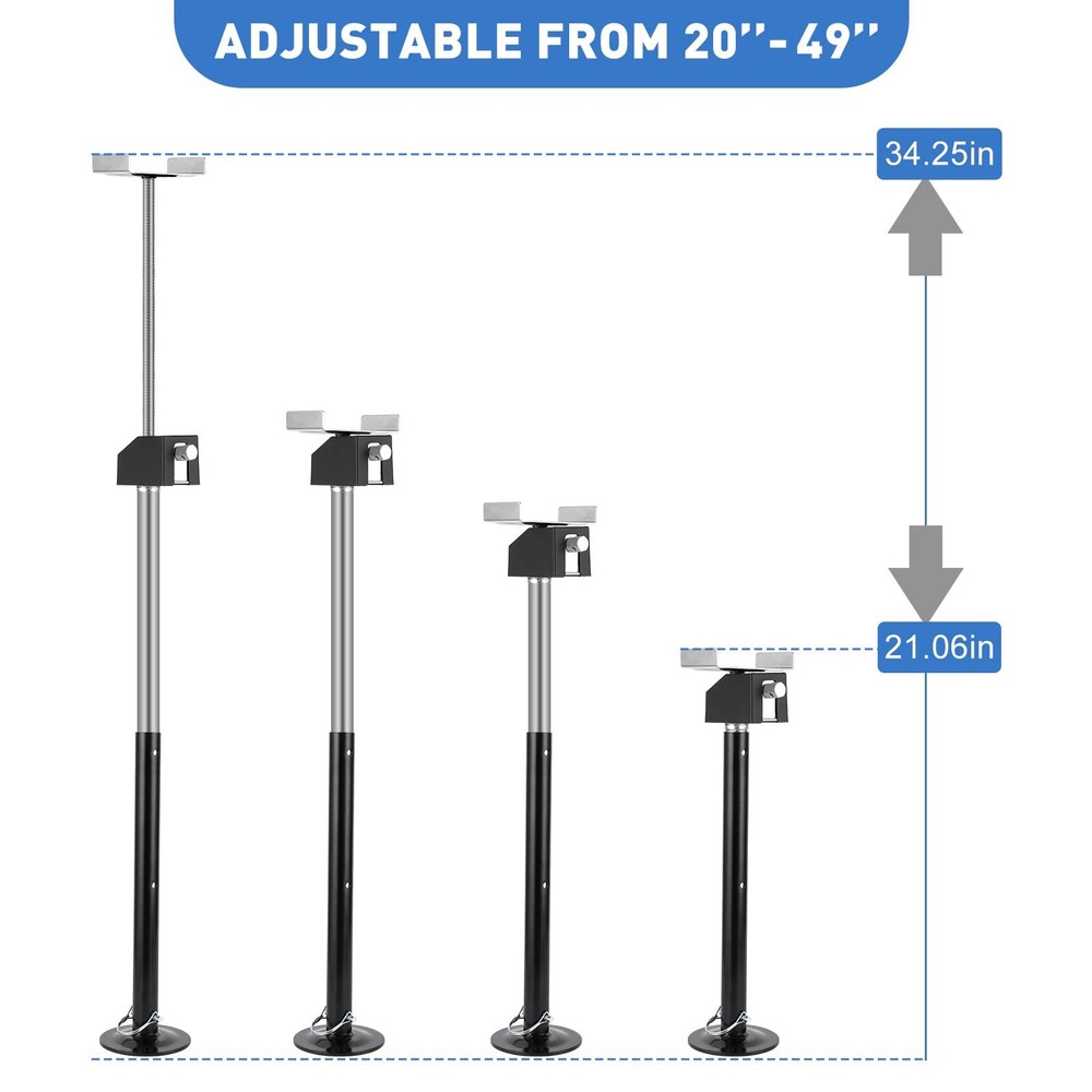 4 PACK RV Slide Out Camper Stabilizer Jacks Support 5000lbs Adjustable 21" - 34"