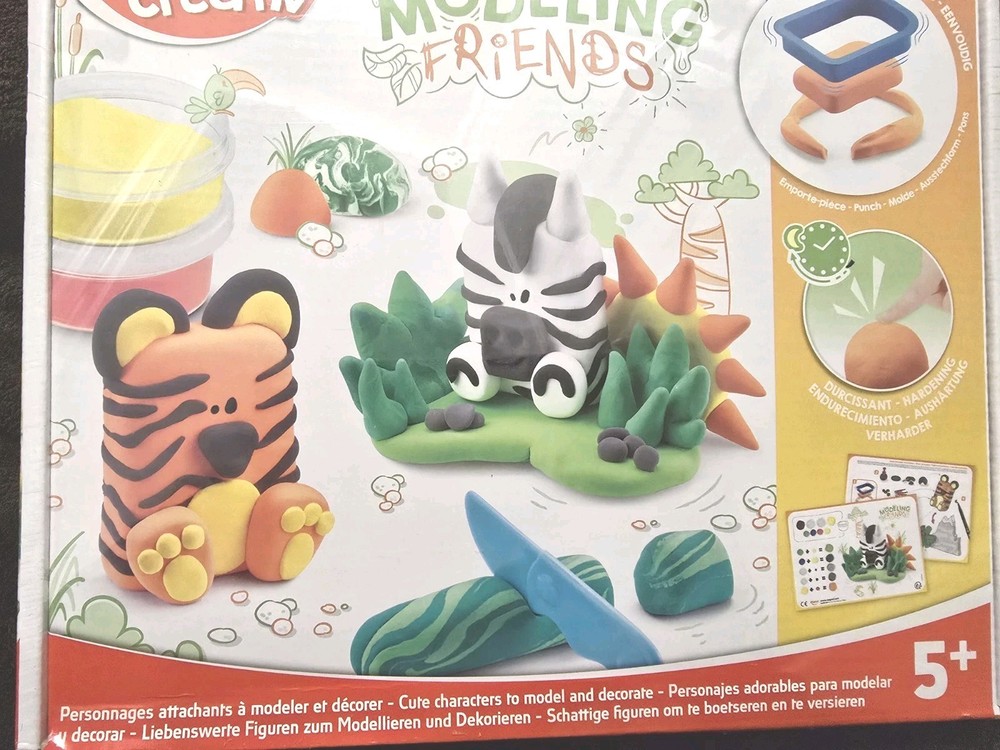 Modeling Clay with small tools wild edition kids fun activity holiday gift