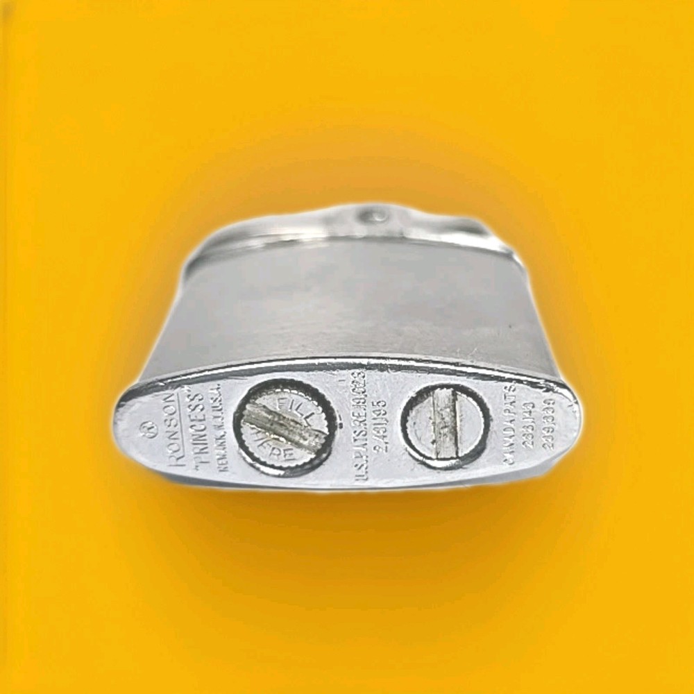 Ronson Princess Silver Tone Lighter, New Wick- Sparks