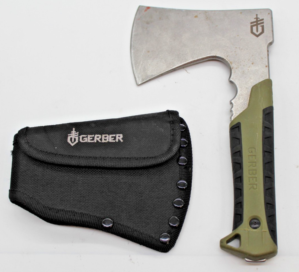 Gerber Pack Hatchet Flat Sage Axe 4661020A With Black Sheath