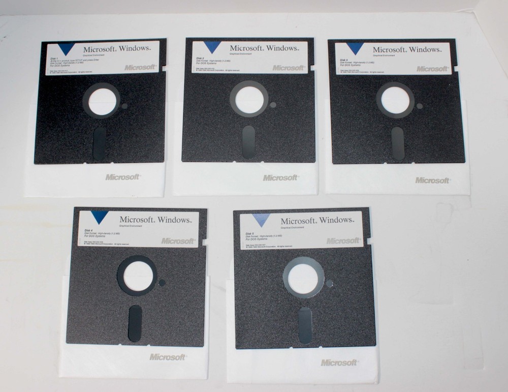 Microsoft Windows 3.0 with 5.25" Version Floppy Disk