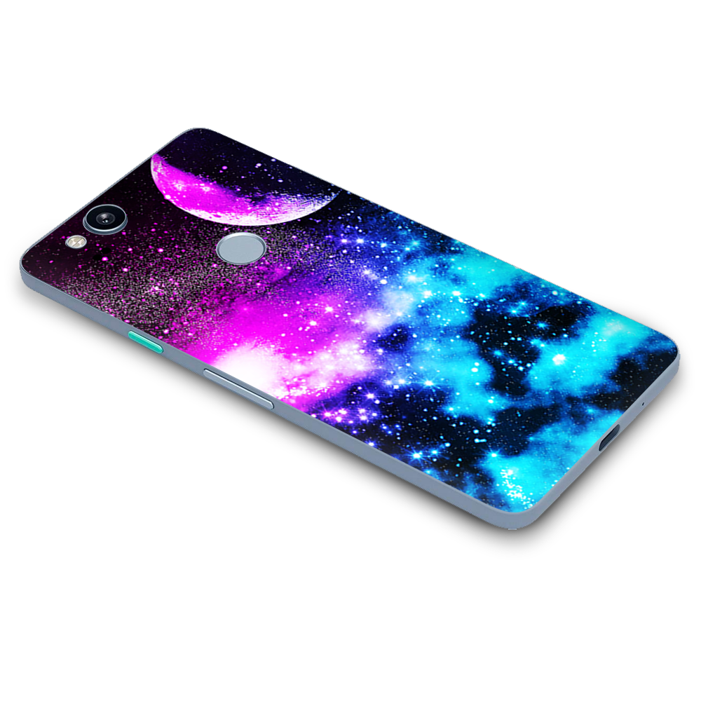 Google Pixel 2 Skins Decal Wrap Galaxy Fluorescent