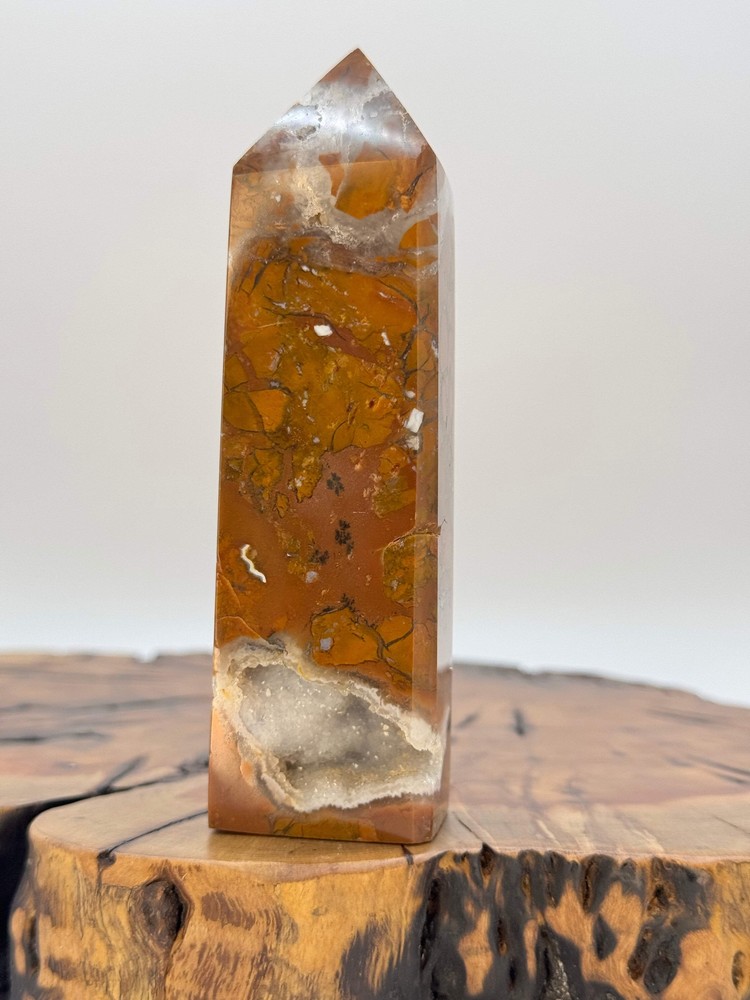 Mosaic Jasper Druzy Tower