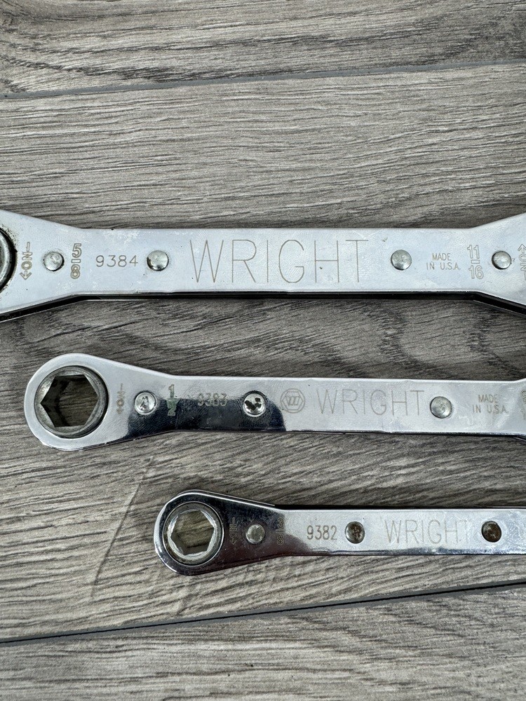 Wright SAE Ratcheting box wrench set of three