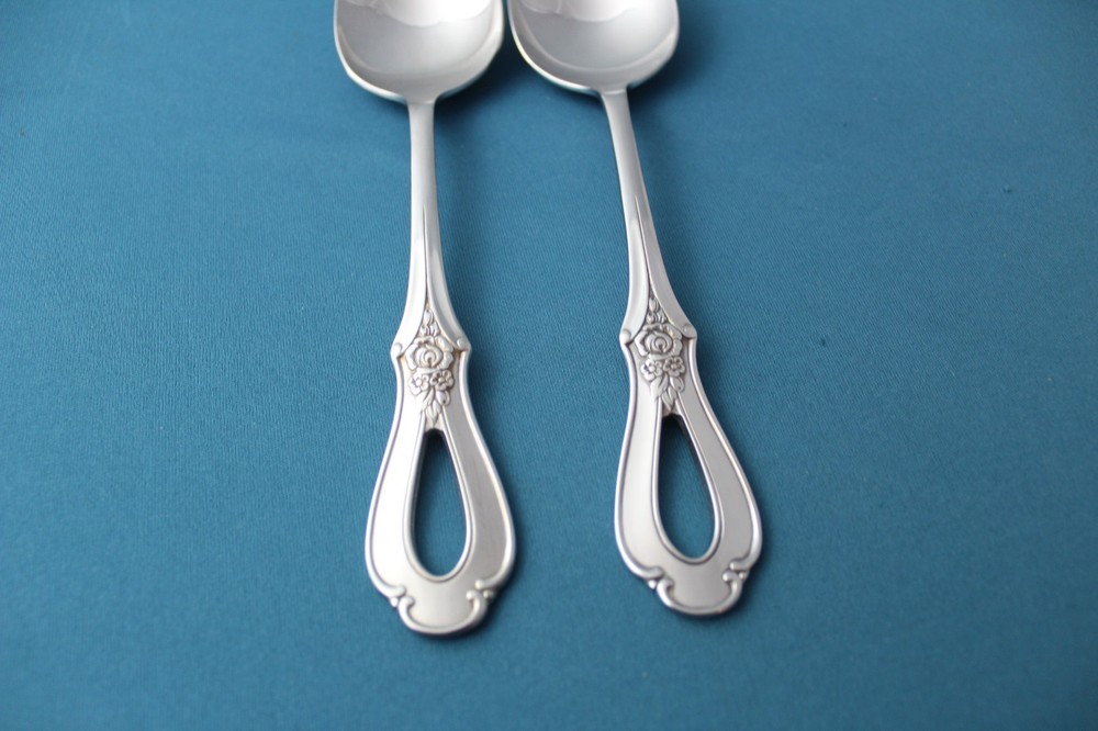 Oneida TOUJOURS Serving (2pc Set) Tablespoon Stainless Cube 8 3/8"