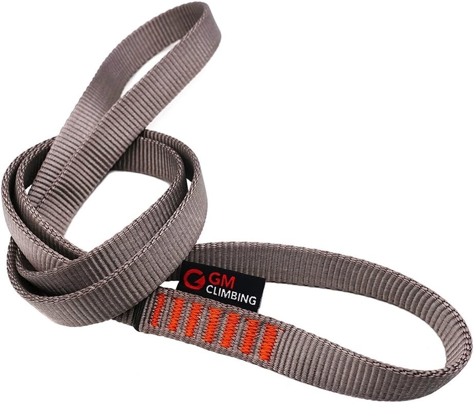 16mm Nylon Sling Runner 60cm Gray Lightweight UIAA Certified for Climbing