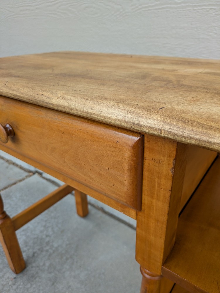 Vintage Rustic Country Colonial Solid Maple Wood Writing Desk Table Shaker