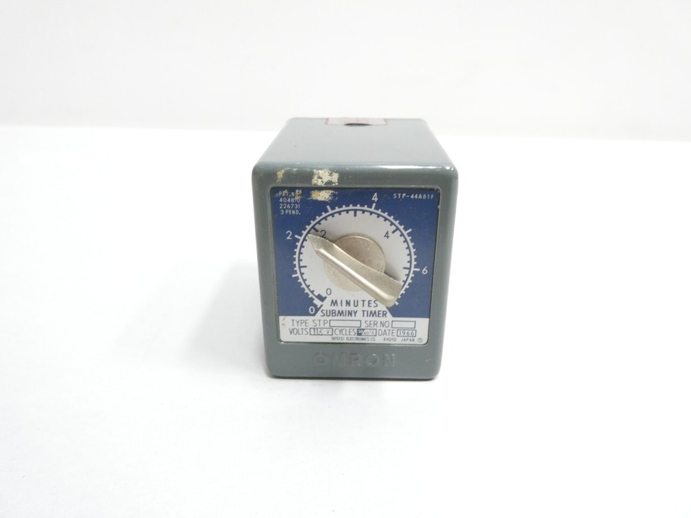 Omron STP-44A81F Timer 0-6min 115v-ac