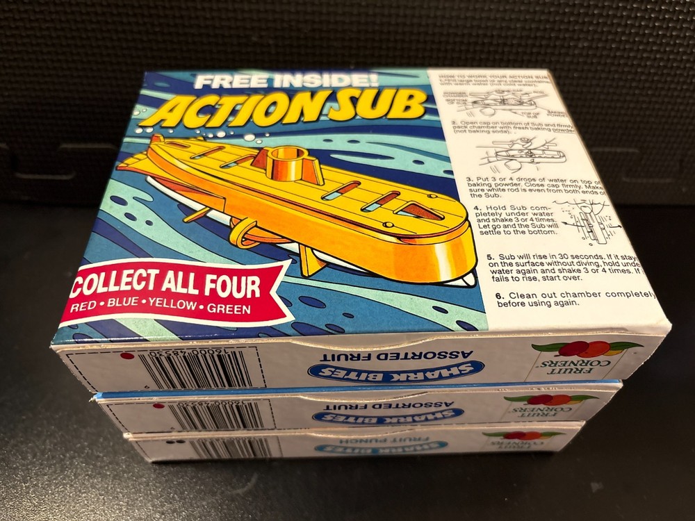 Shark Bites fruit snacks - 3 empty custom design display boxes