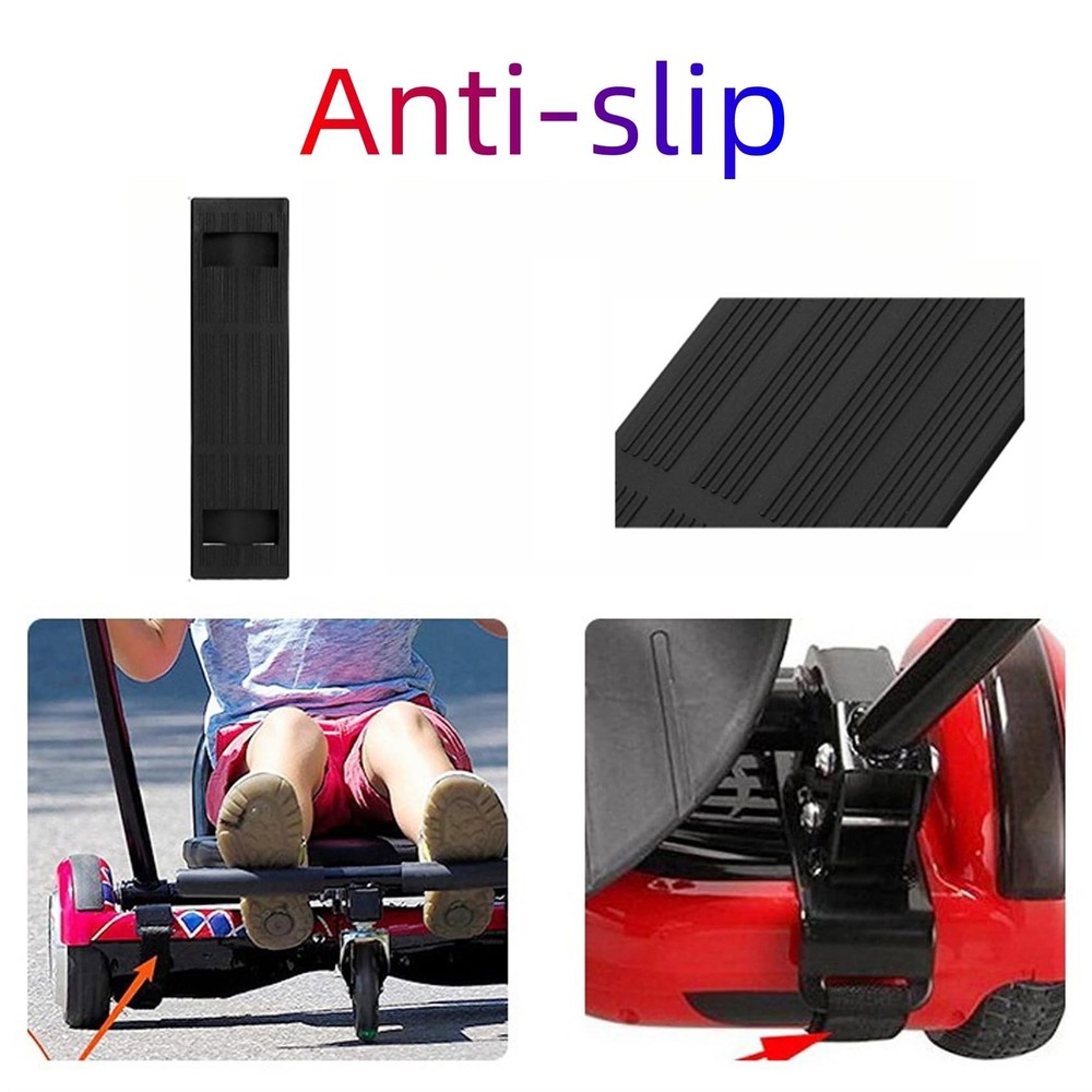 2 Pieces Adjustable Hoverboard Seat Attachment Straps and 2 Pieces Strap Prot...