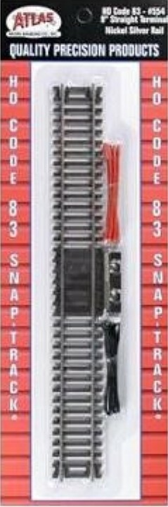 Atlas 554 HO Code 83 Straight Terminal Track