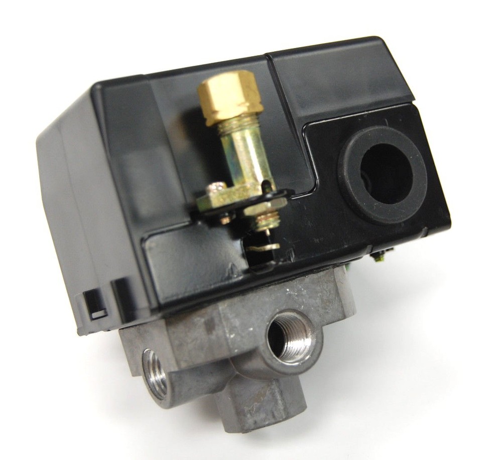 AIR COMPRESSOR PRESSURE SWITCH 95 125 PSI, 4 PORT, 1/4"