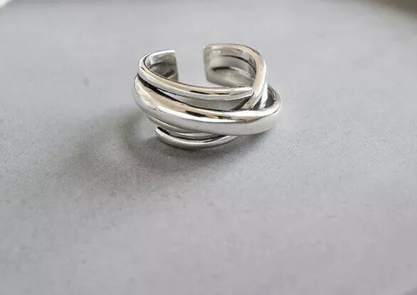 925 Sterling Silver Adjustable Ring Stacking Rings Open Ring Thumb Ring,