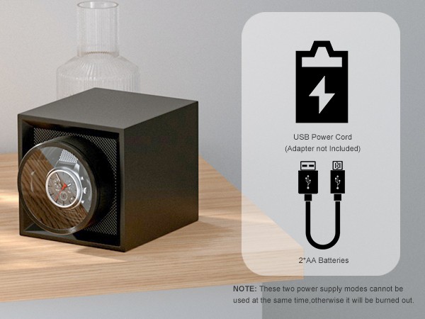 Automatic Single Watch Winder Box Display Storage Case with Dustproof Cover Gift