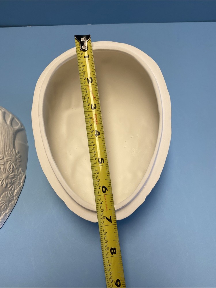Ceramic Bisque 7” Easter Egg Box With Beautiful Detail Ready To Paint For Easter