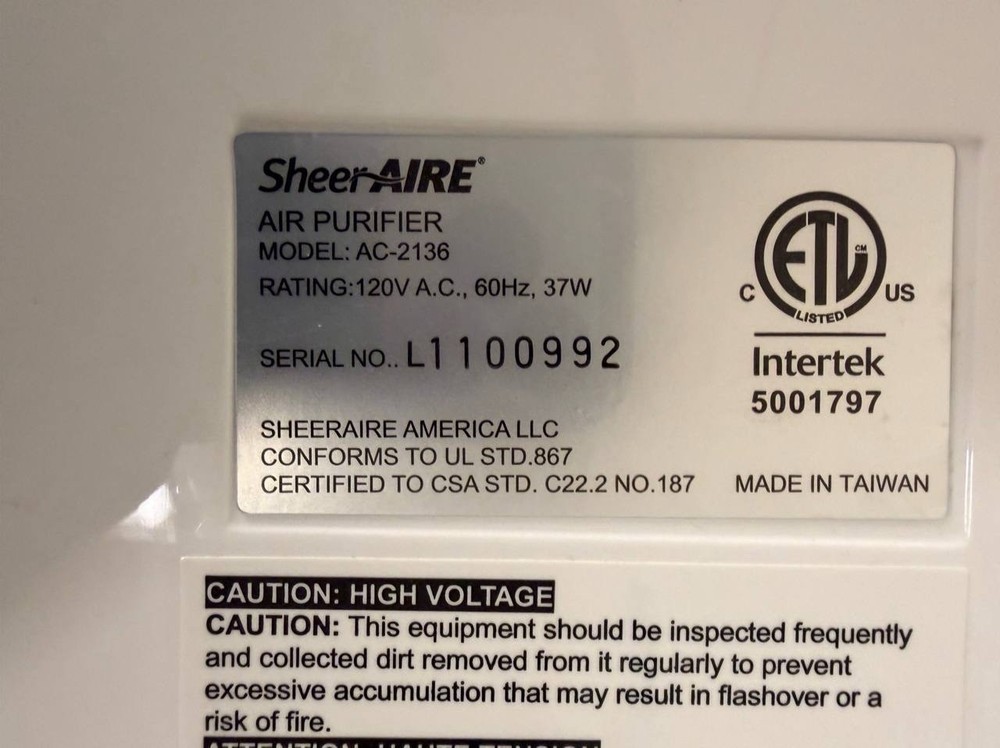 Air Purifier Sheer AIRE