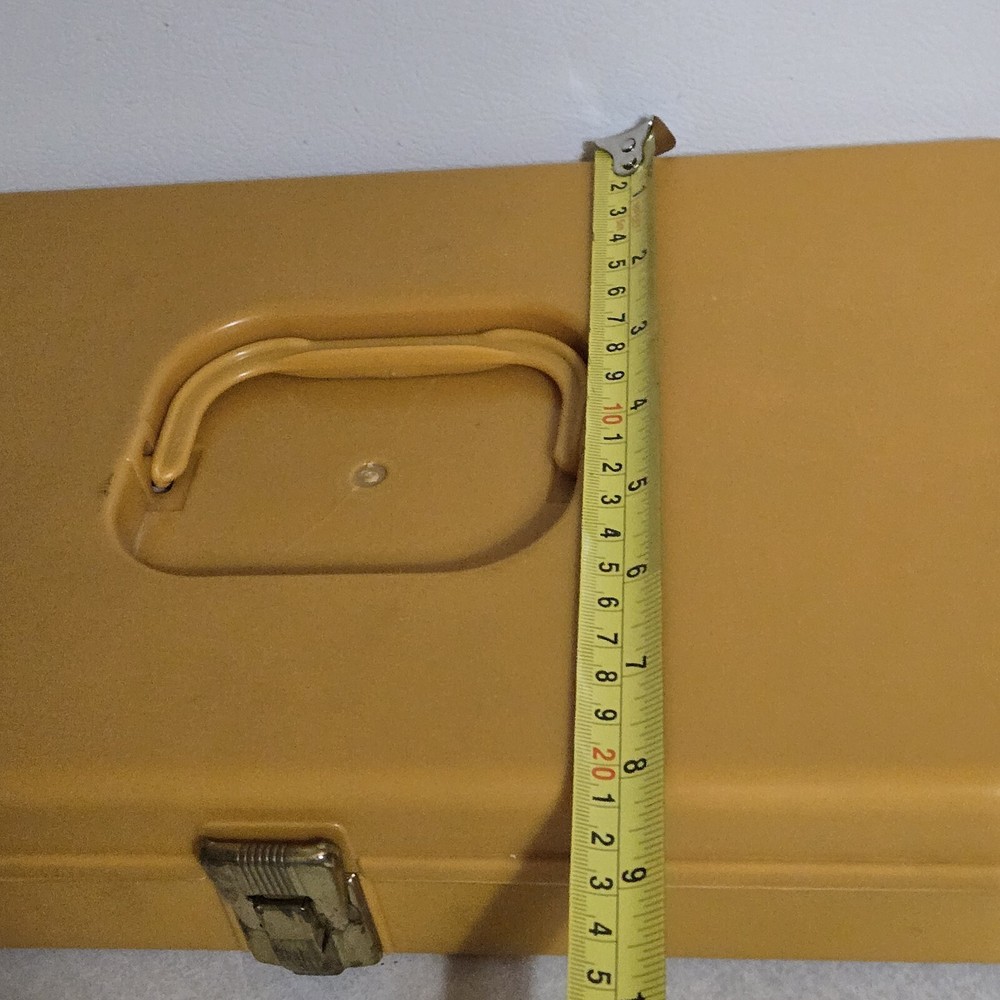 Vintage Wilson Wil-Hold Plastic Sewing Box Case Yellow Thread & Bobbin Holder