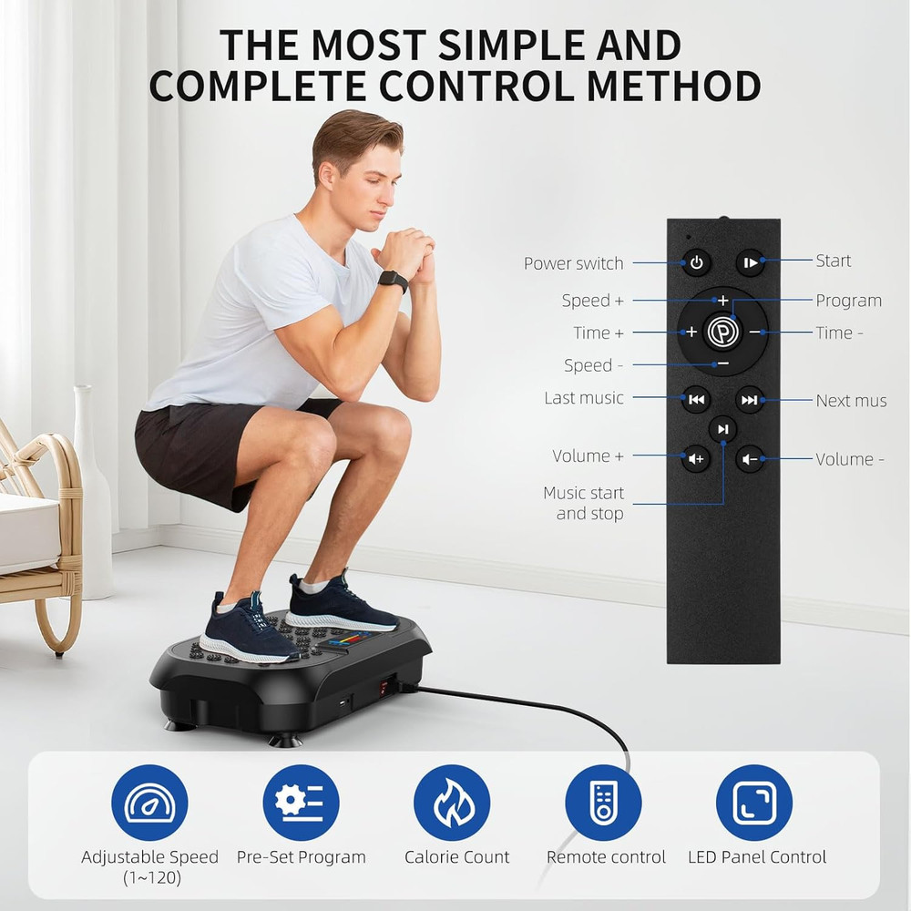 Vibration Plate Exercise Machine - Crazyfeb Vibration Plate for Lymphatic Draina