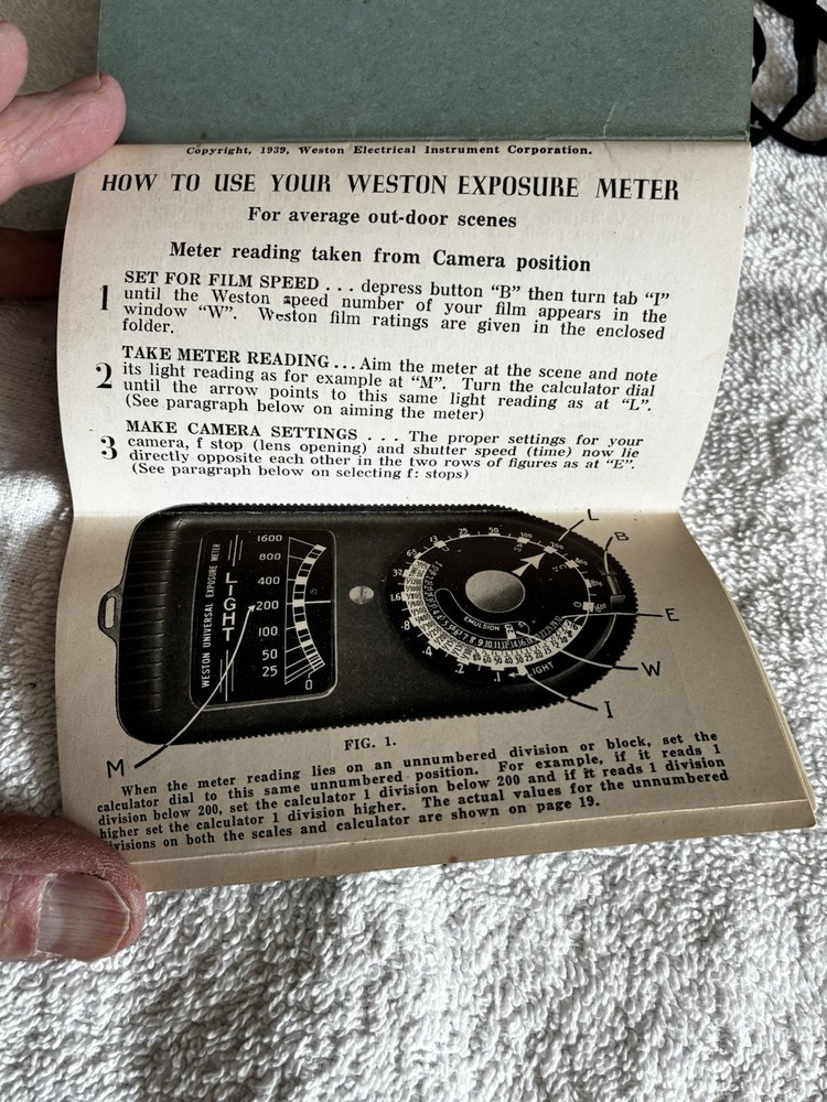 Weston Master Universal Exposure Light Meter #715