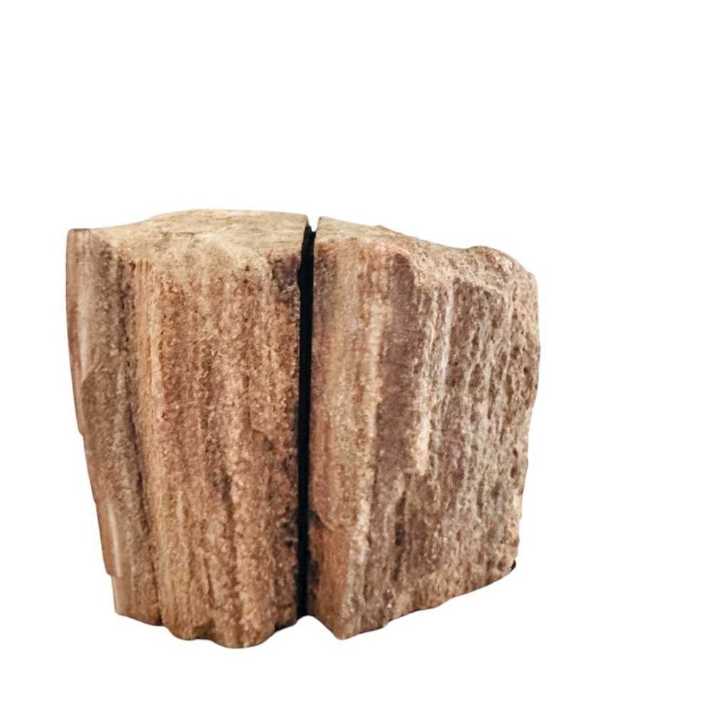 petrified wood bookends raw felt cushion 10lbs
