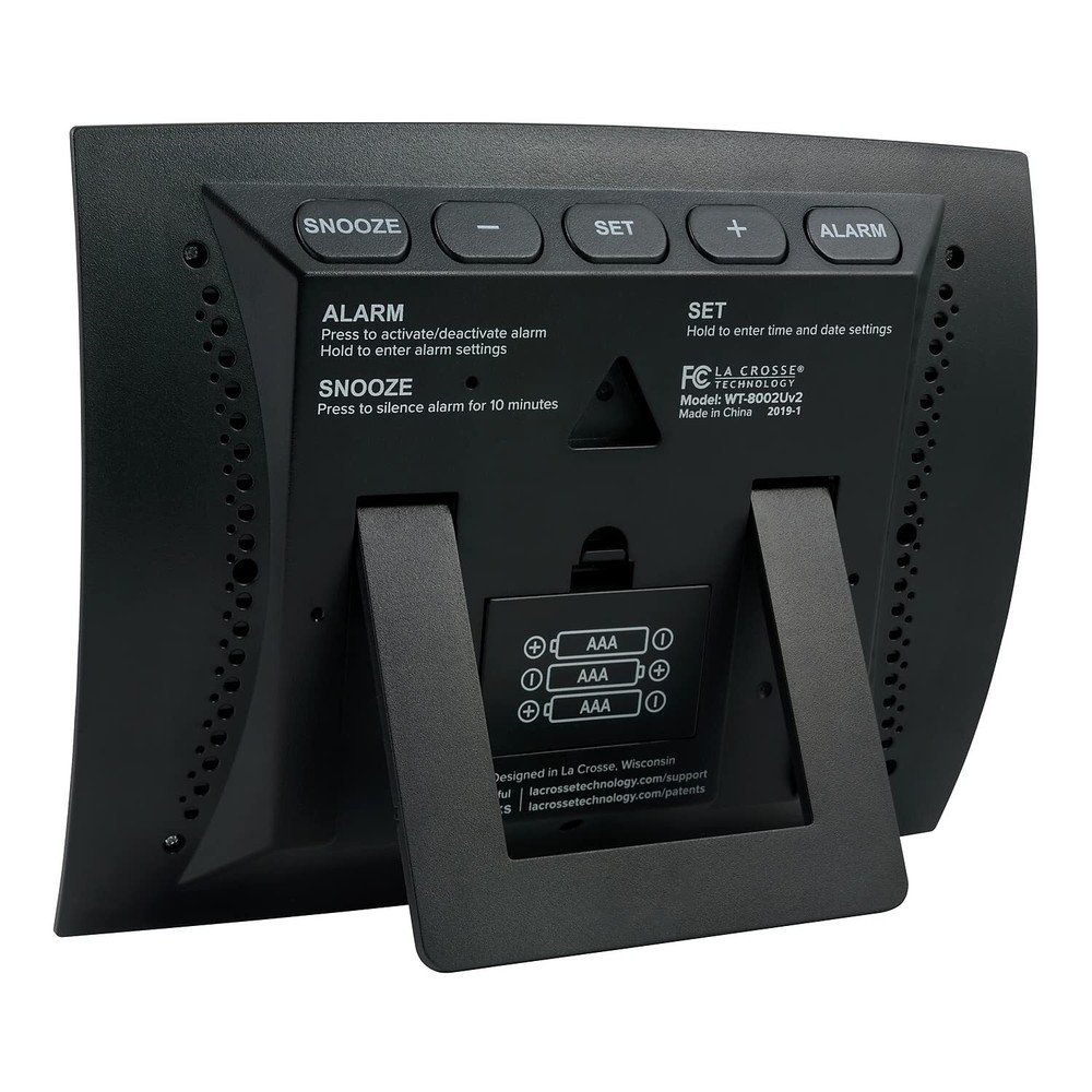 Wt8002u Digital Wall Clock Silver Black