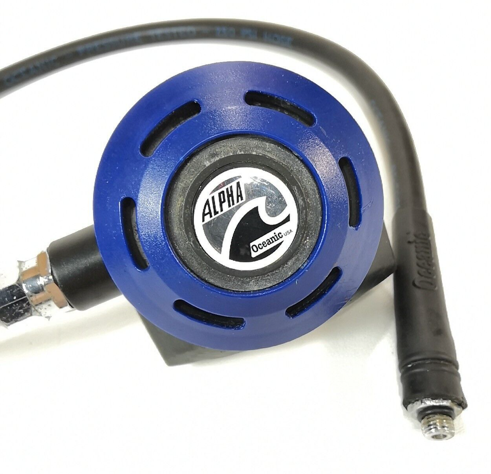Oceanic Alpha Primary or Octo Second 2nd Stage Regulator Scuba Dive Blue #3132