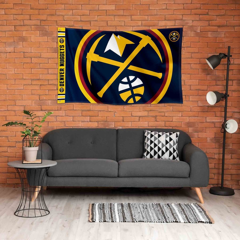 Denver Nuggets Printed Header Premium 3x5 Foot Premium Flag