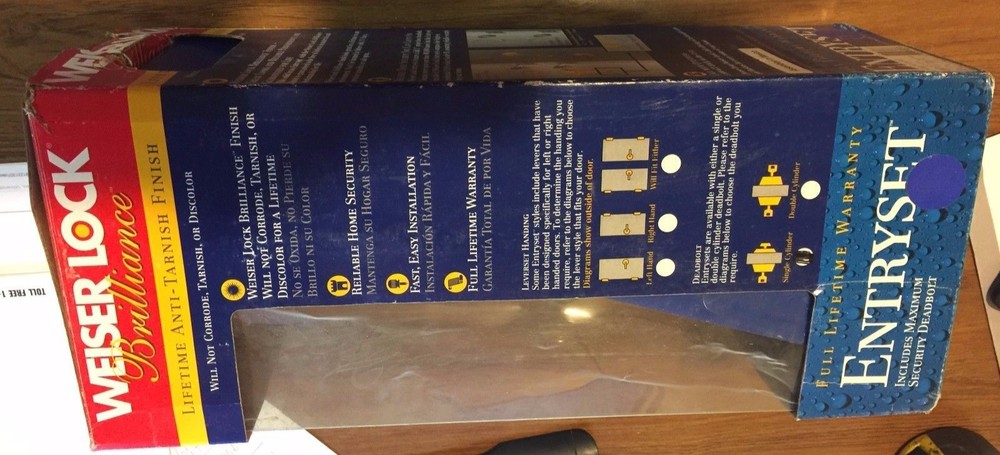 Weiser Lock Entryset Solid Brass Double Cylinder