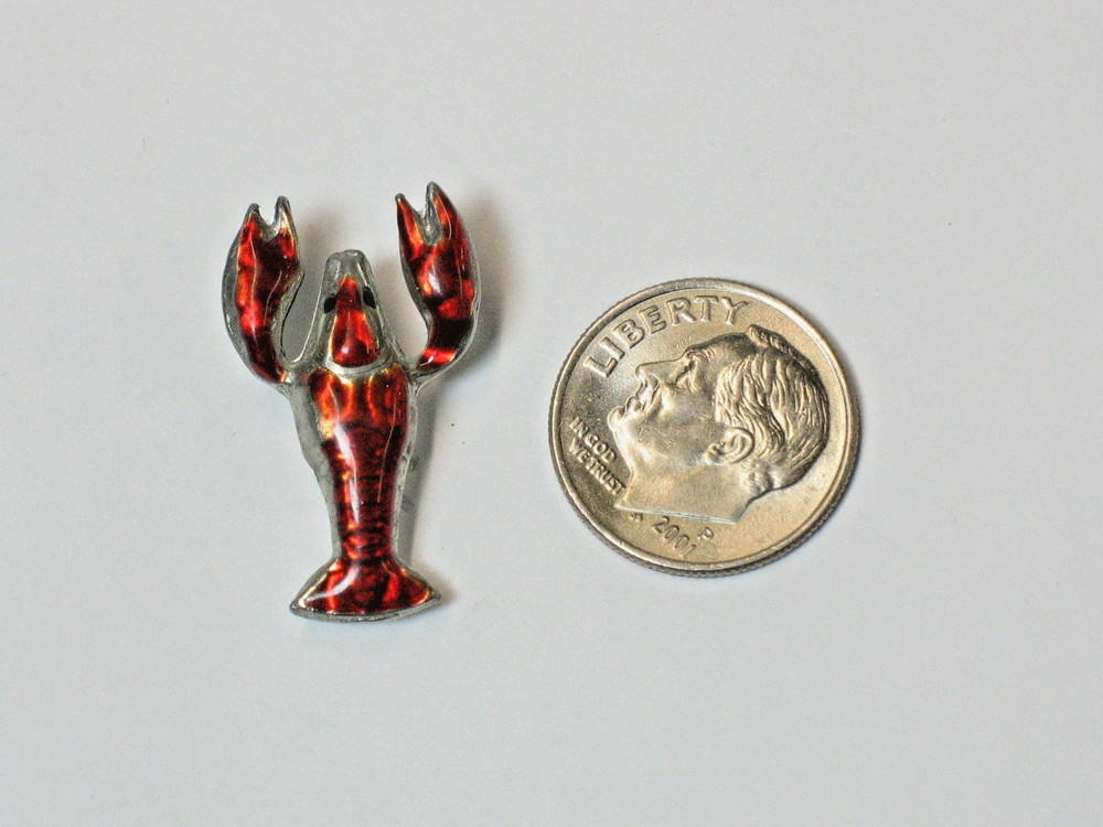 Red Lobster Lapel Pin Back